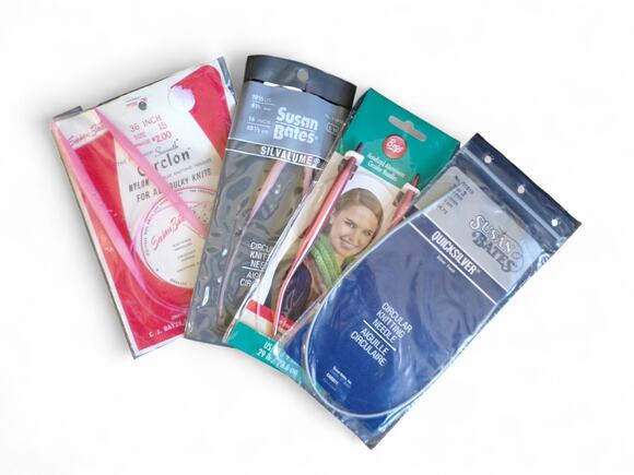 Susan Bates & Boye Other - Vintage Circular Knitting Needle Lot of 4 Susan Bates Boye #3 #10.5 #13 #15